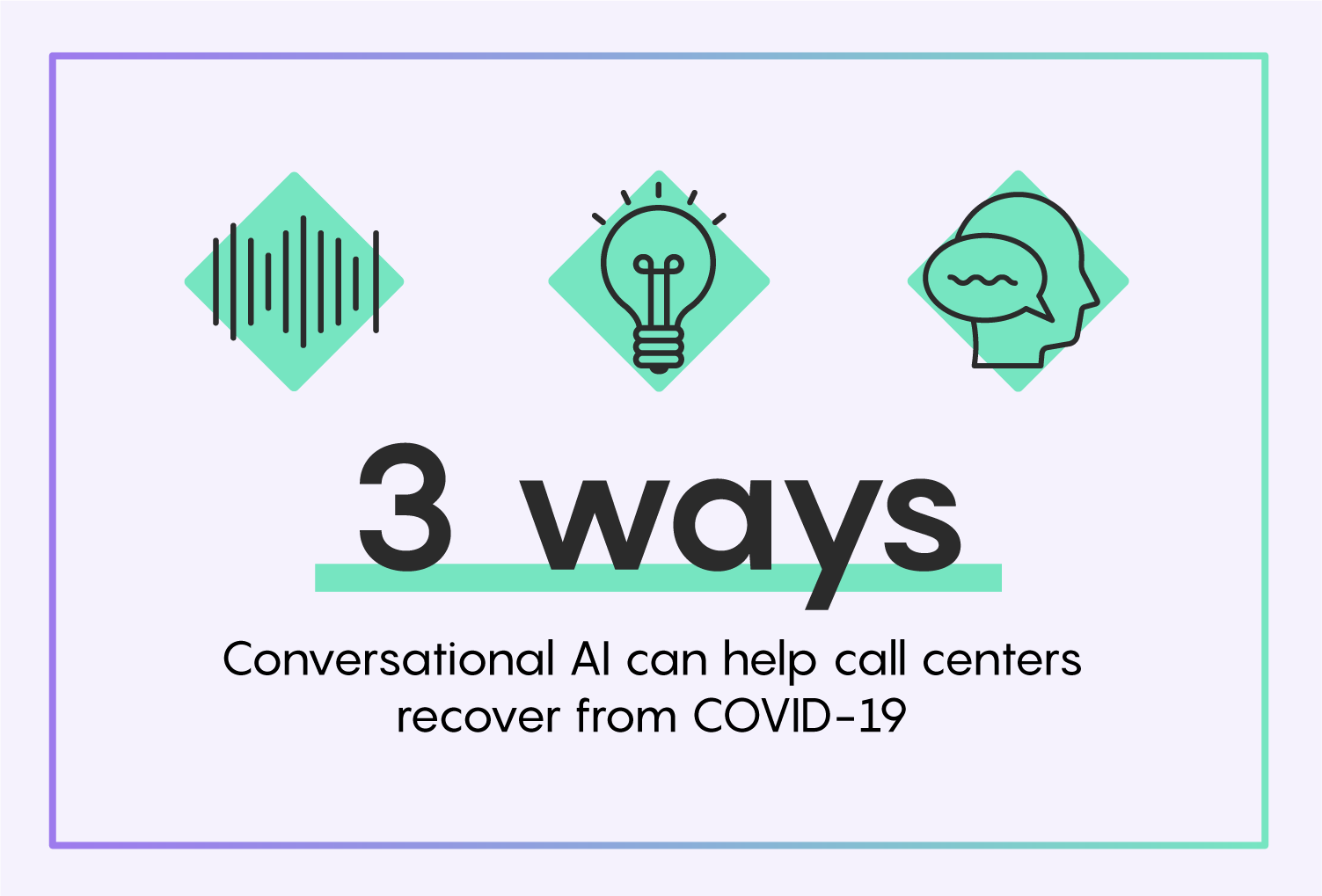 3 Ways Conversational AI Can Help Contact Centers Recover from COVID-19